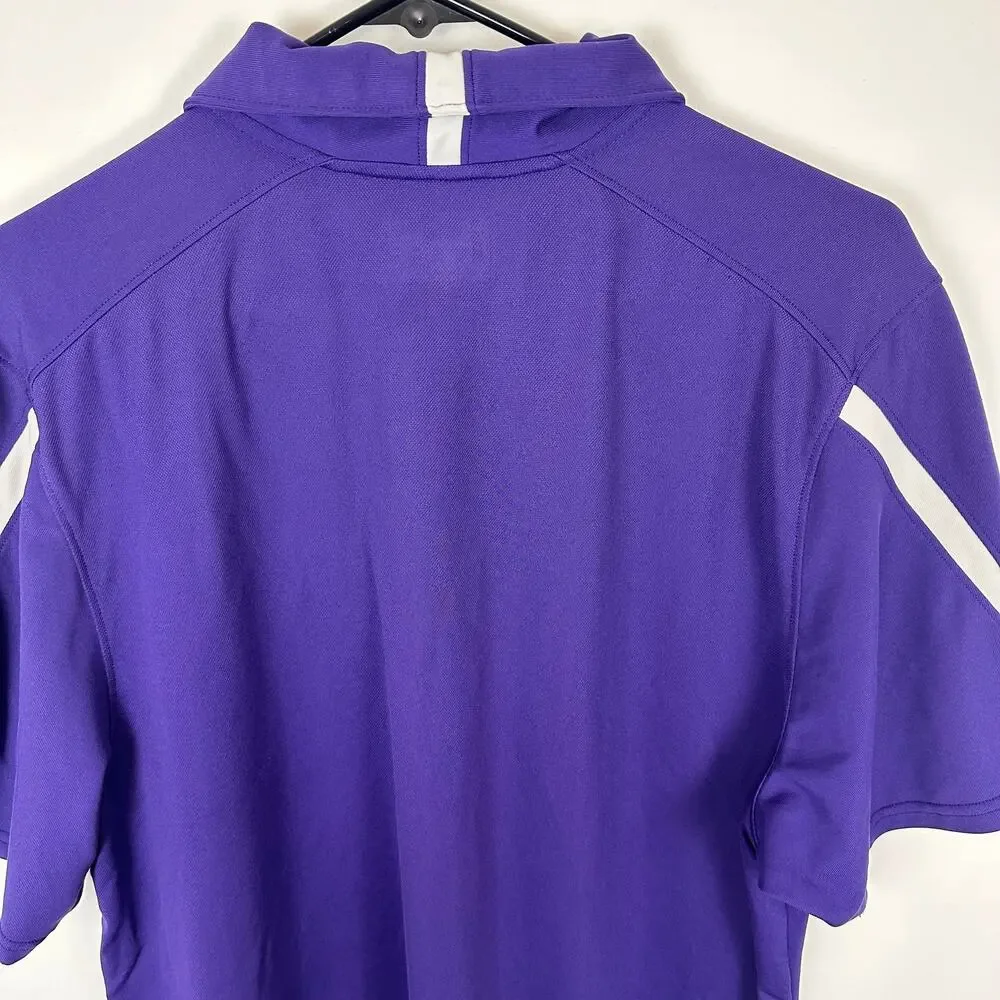 Under Armour Mens Loose Heatgear Minnesota State Short Sleeve Purple Polo Large